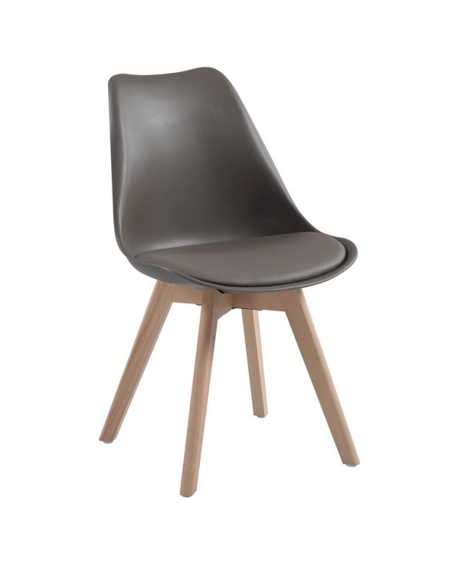 MARTIN Καρέκλα Τραπεζαρίας Metal Cross Ξύλο, PP Sand Beige, Αμοντάριστη Ταπετσαρία