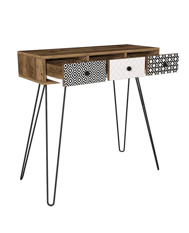 Κονσόλα ArteLibre LIDYA Καφέ Με Σχέδιο 90x35x91cm