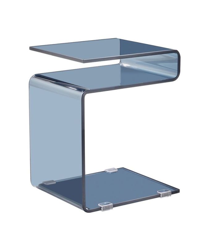 GLASSER Smoke Τραπεζάκι Βοηθητικό Γυαλί 12mm