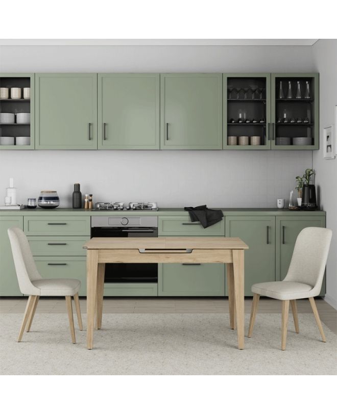 Τραπέζι Trendline Megapap επεκτεινόμενο χρώμα oak 120/150x70x75εκ.