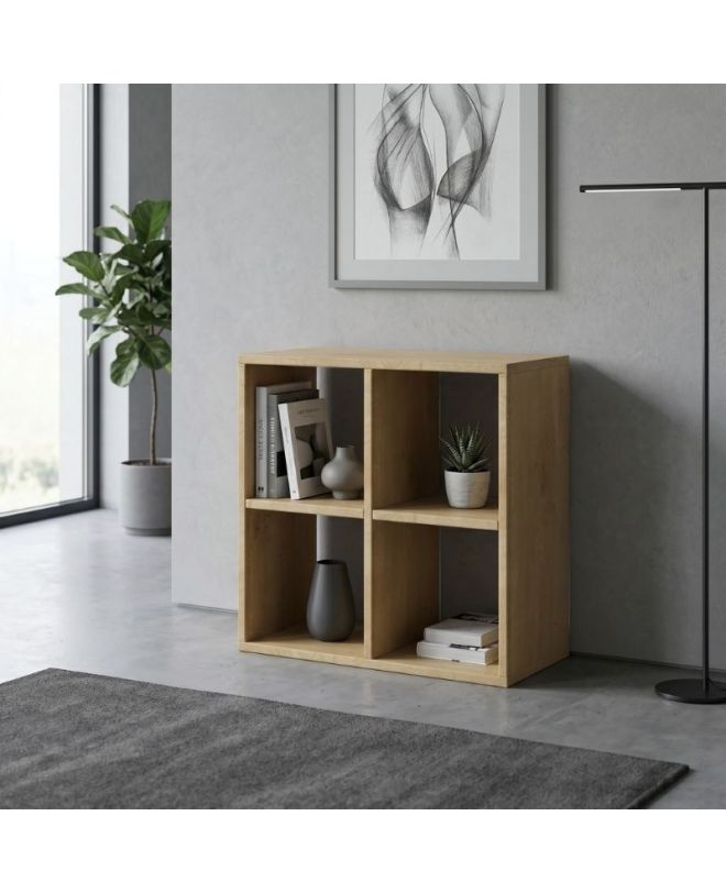 Βιβλιοθήκη Cube Megapap χρώμα sapphire oak 60x30x60εκ.