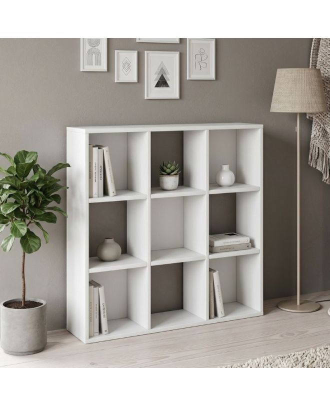 Βιβλιοθήκη Cube Megapap χρώμα λευκό 90x30x90εκ.
