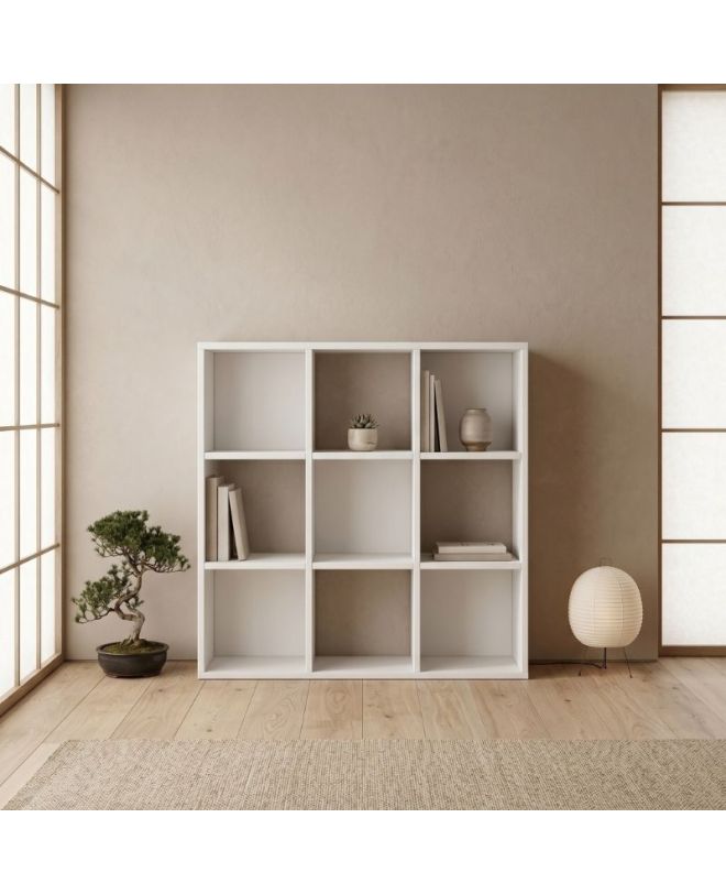 Βιβλιοθήκη Cube Megapap χρώμα λευκό 90x30x90εκ.