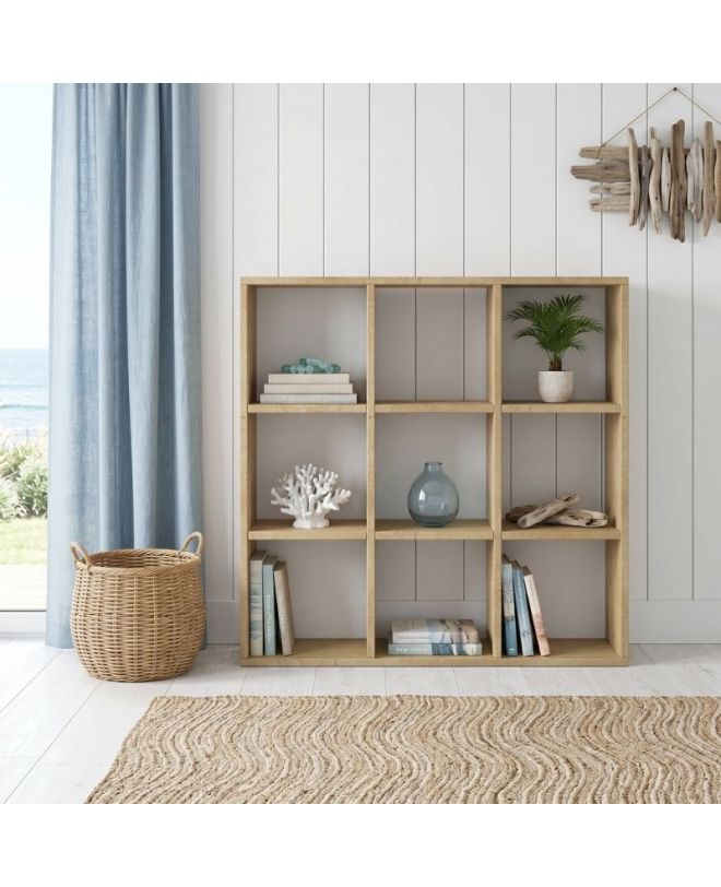 Βιβλιοθήκη Cube Megapap χρώμα sapphire oak 90x30x90εκ.