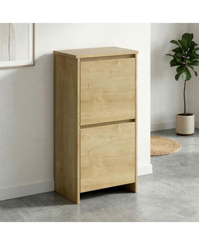 Παπουτσοθήκη Port Megapap χρώμα sapphire oak 48x31x92εκ.