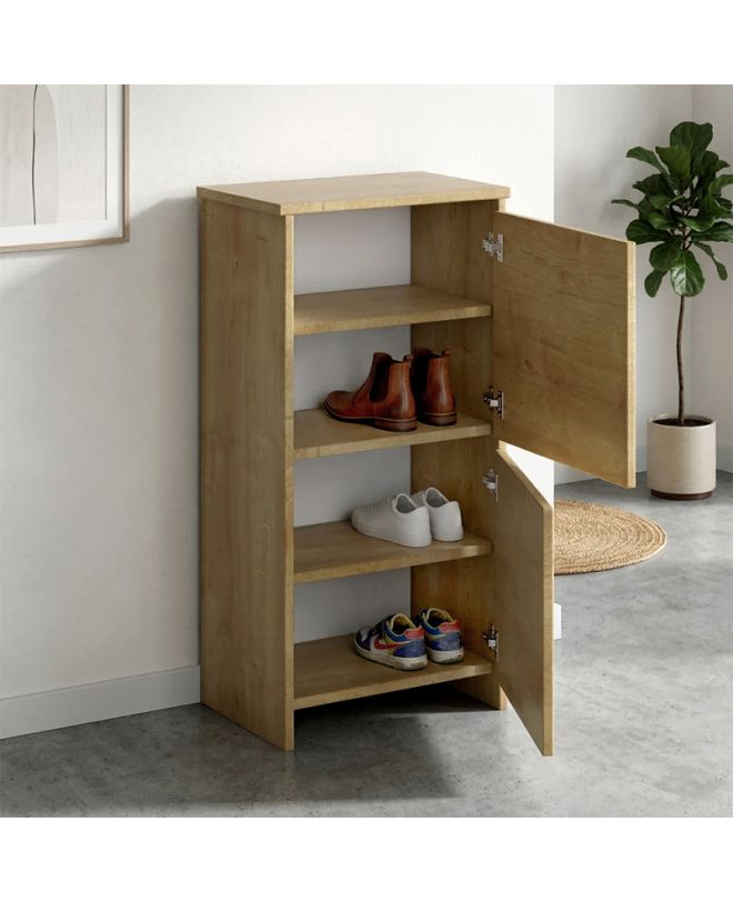 Παπουτσοθήκη Port Megapap χρώμα sapphire oak 48x31x92εκ.