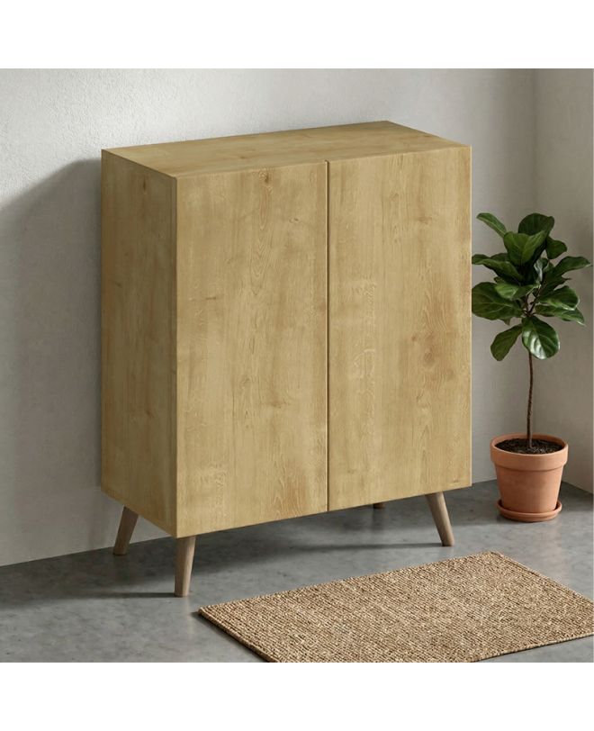 Παπουτσοθήκη Luce Megapap χρώμα sapphire oak 70x35x85εκ.