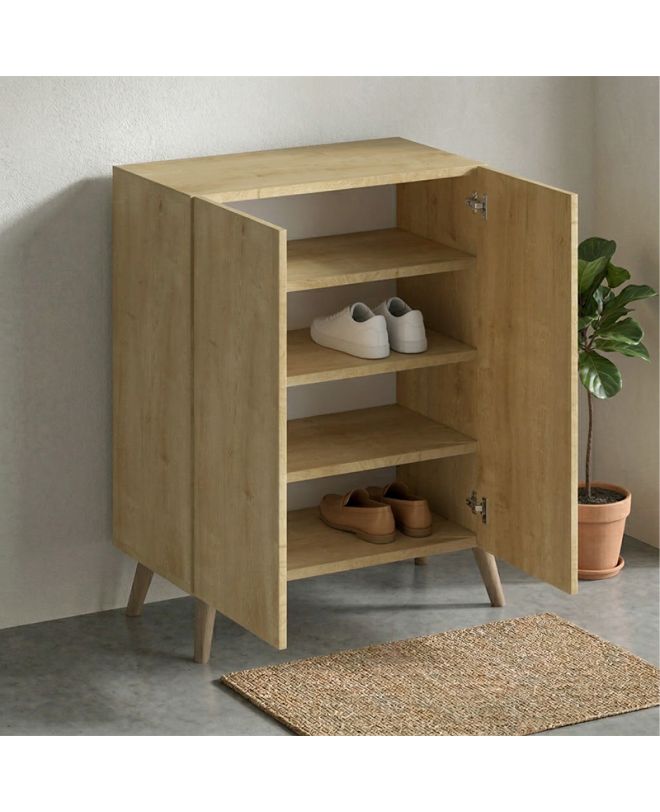 Παπουτσοθήκη Luce Megapap χρώμα sapphire oak 70x35x85εκ.