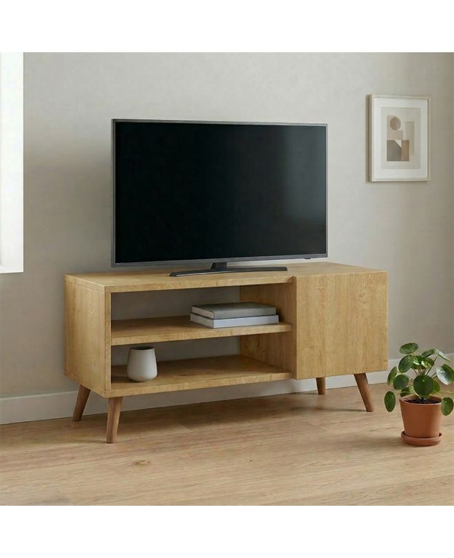 Έπιπλο τηλεόρασης Parma Megapap χρώμα sapphire oak 90x30x40εκ.