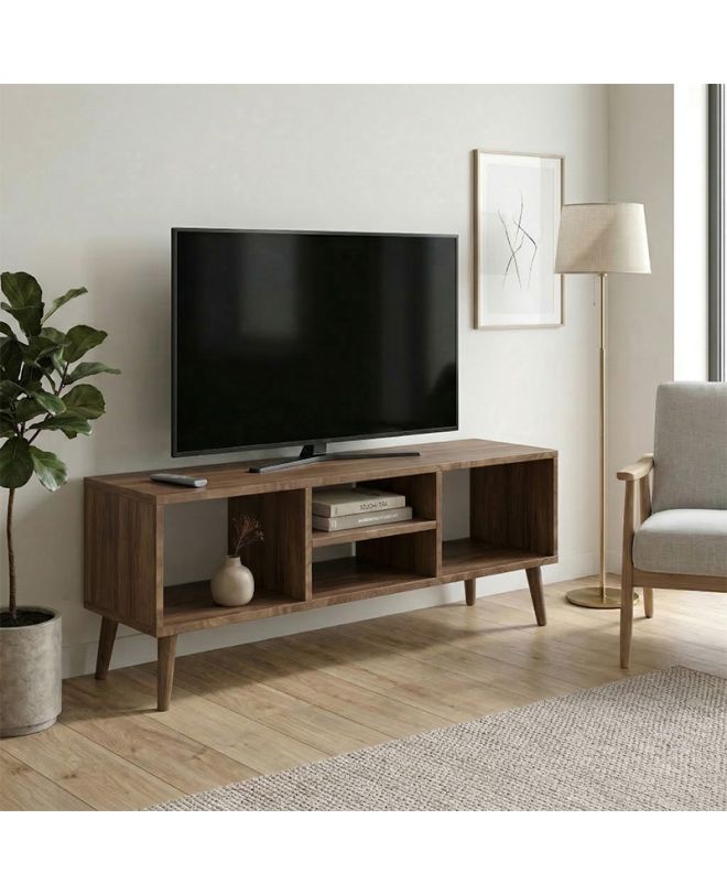 Έπιπλο τηλεόρασης Loren Megapap χρώμα καρυδί 120x30x40εκ.