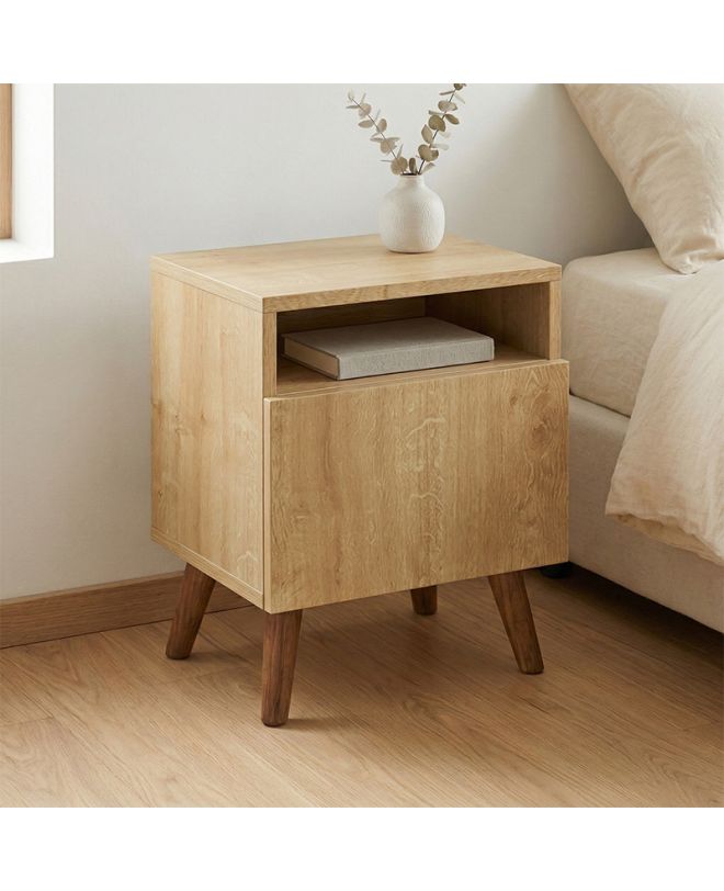 Κομοδίνο Sole Megapap χρώμα sapphire oak 40x30x47,6εκ.