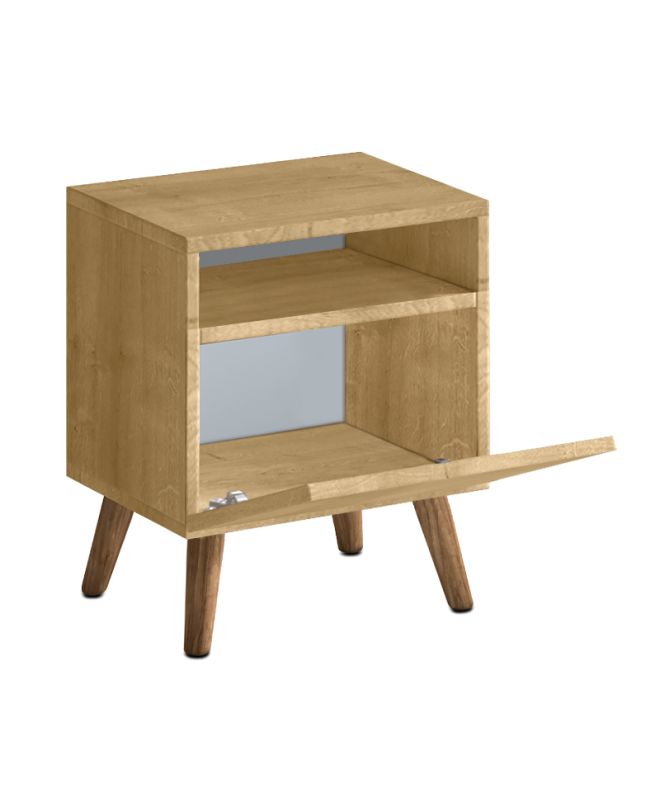 Κομοδίνο Sole Megapap χρώμα sapphire oak 40x30x47,6εκ.