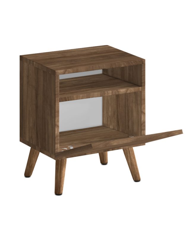Κομοδίνο Sole Megapap χρώμα καρυδί 40x30x47,6εκ.