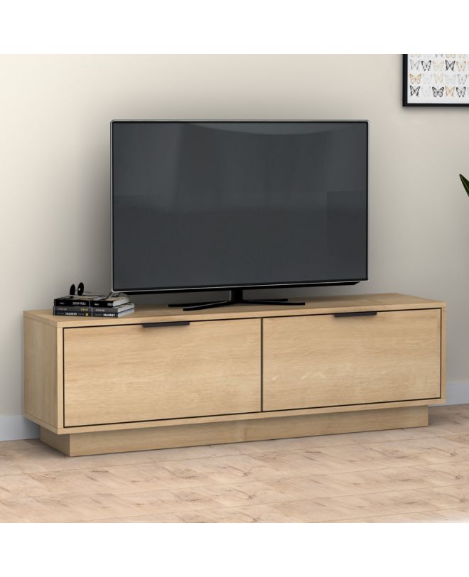Έπιπλο τηλεόρασης Lisa Megapap χρώμα φυσικό οξιάς 140x35x43cm.
