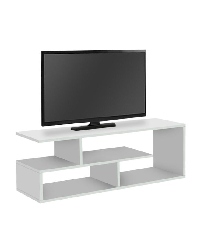 Έπιπλο τηλεόρασης Forever Megapap χρώμα λευκό 120x30x40cm.