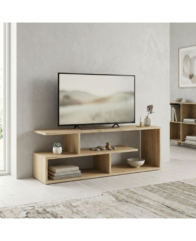 Έπιπλο τηλεόρασης Forever Megapap χρώμα φυσικό οξιάς 120x30x40cm.