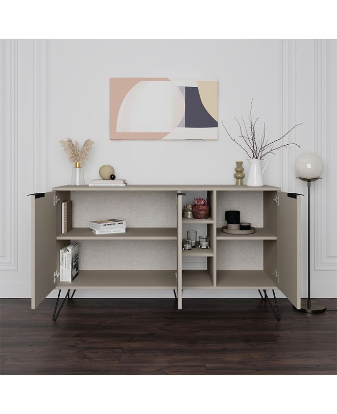 Μπουφές Clara Megapap χρώμα sandstone 142x35,6x83εκ.