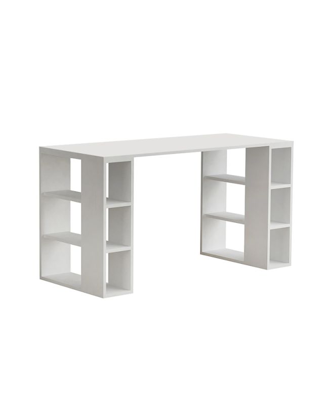 Γραφείο εργασίας Colmar Megapap χρώμα λευκό 140x60x75εκ