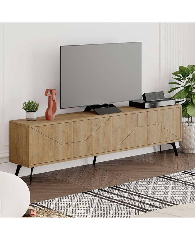 Έπιπλο τηλεόρασης Dune Megapap χρώμα sapphire oak 180x29,6x50εκ.
