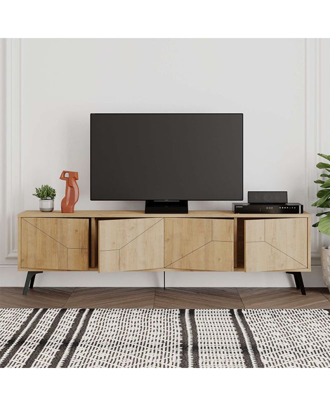 Έπιπλο τηλεόρασης Dune Megapap χρώμα sapphire oak 180x29,6x50εκ.