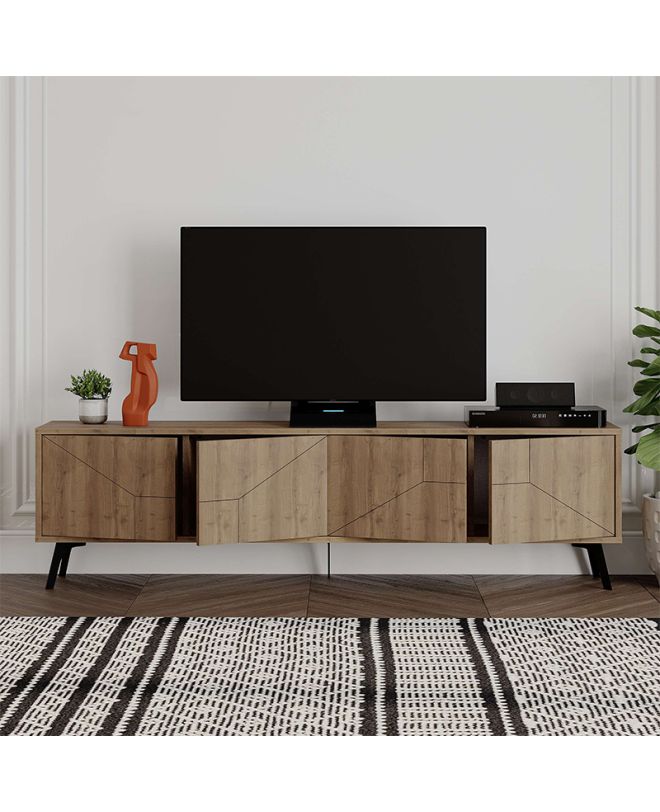 Έπιπλο τηλεόρασης Dune Megapap χρώμα ανοιχτό καρυδί 180x29,6x50εκ.