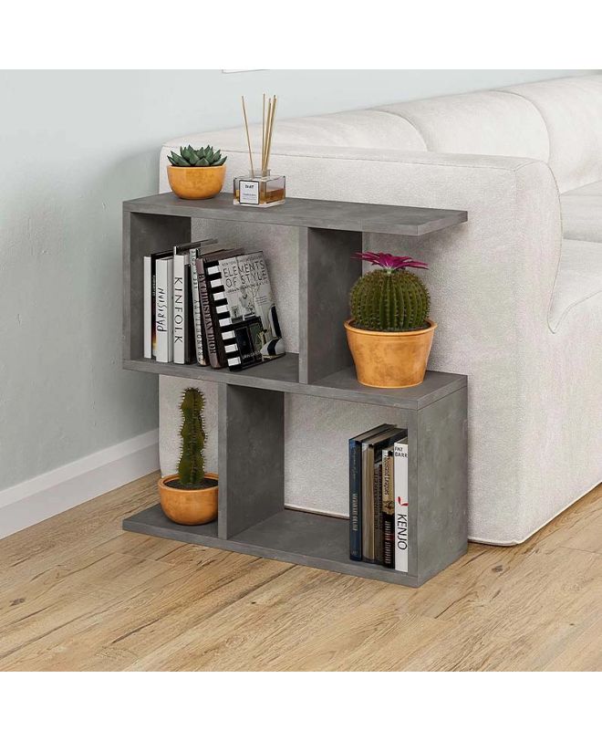 Τραπεζάκι βοηθητικό Homemania Megapap χρώμα γκρι ρετρό 60x20x60εκ.