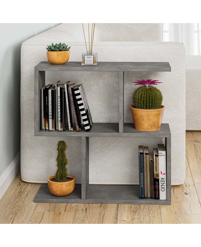 Τραπεζάκι βοηθητικό Homemania Megapap χρώμα γκρι ρετρό 60x20x60εκ.