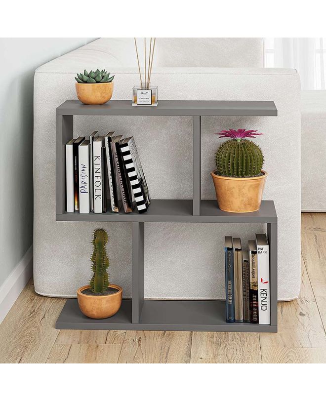 Τραπεζάκι βοηθητικό Homemania Megapap χρώμα ανθρακί 60x20x60εκ.