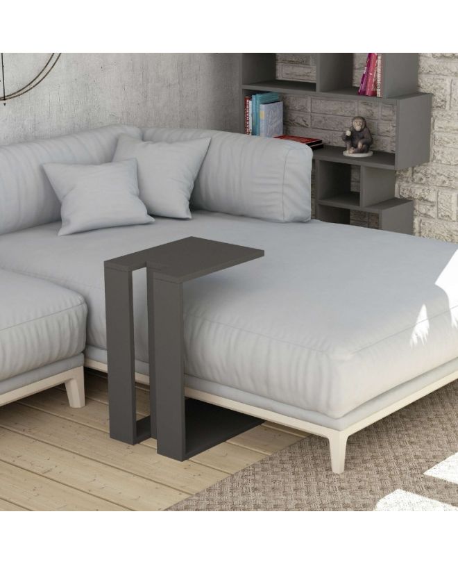 Τραπεζάκι βοηθητικό Muju Megapap χρώμα ανθρακί 30x40x57εκ.