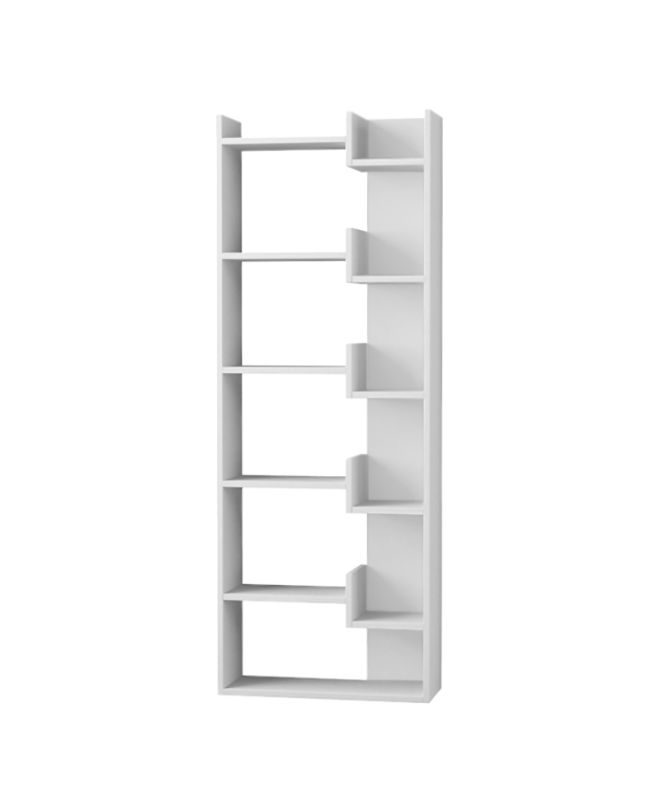 Βιβλιοθήκη Oppa Megapap χρώμα λευκό 60x22x162εκ.