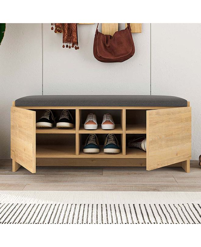 Παπουτσοθήκη Zulla Megapap χρώμα sapphire oak 110x37x43εκ.