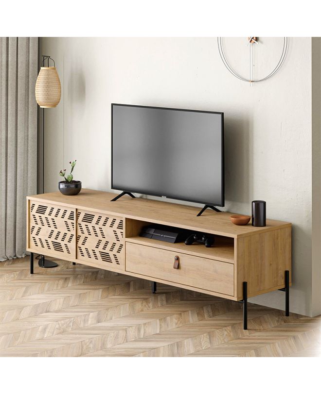 Έπιπλο τηλεόρασης Dionysos Megapap χρώμα sapphire oak 170x45x48,6εκ.