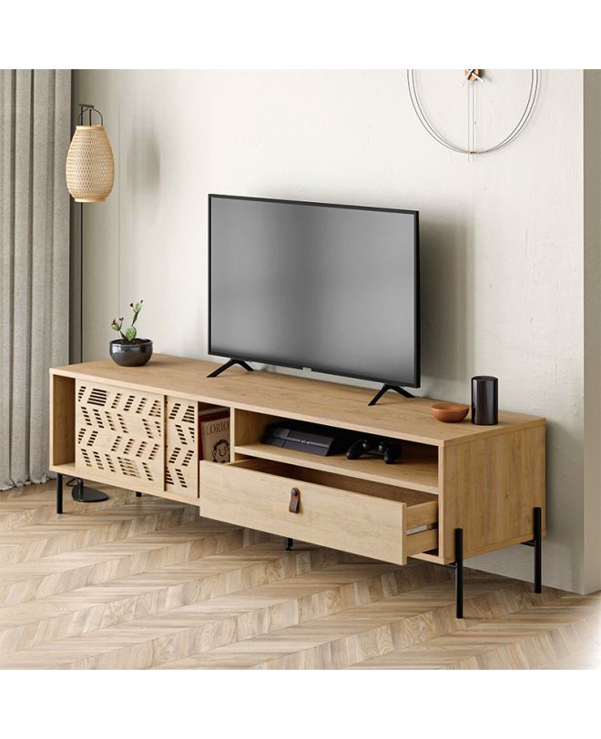 Έπιπλο τηλεόρασης Dionysos Megapap χρώμα sapphire oak 170x45x48,6εκ.
