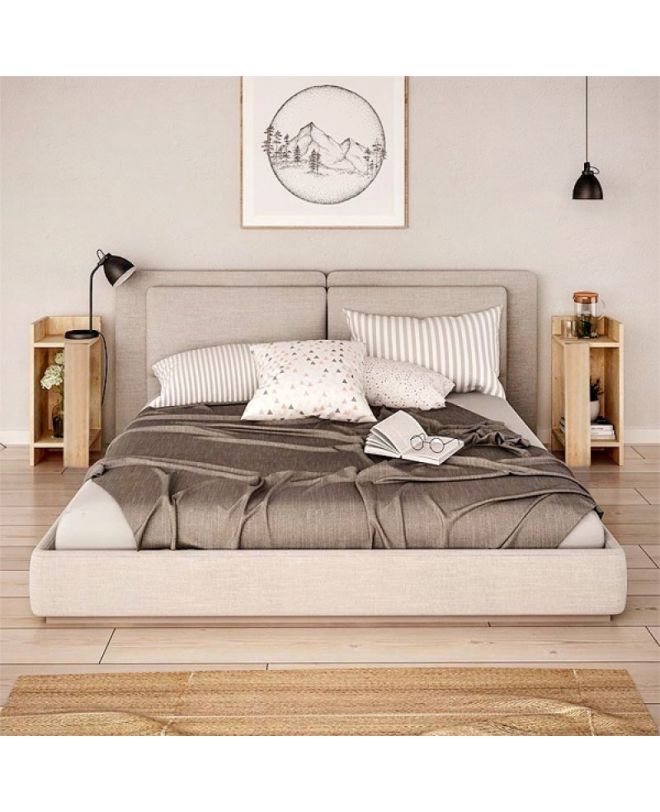 Κομοδίνο Elos Megapap σετ 2 τεμαχίων χρώμα sapphire oak 25x27x60εκ.