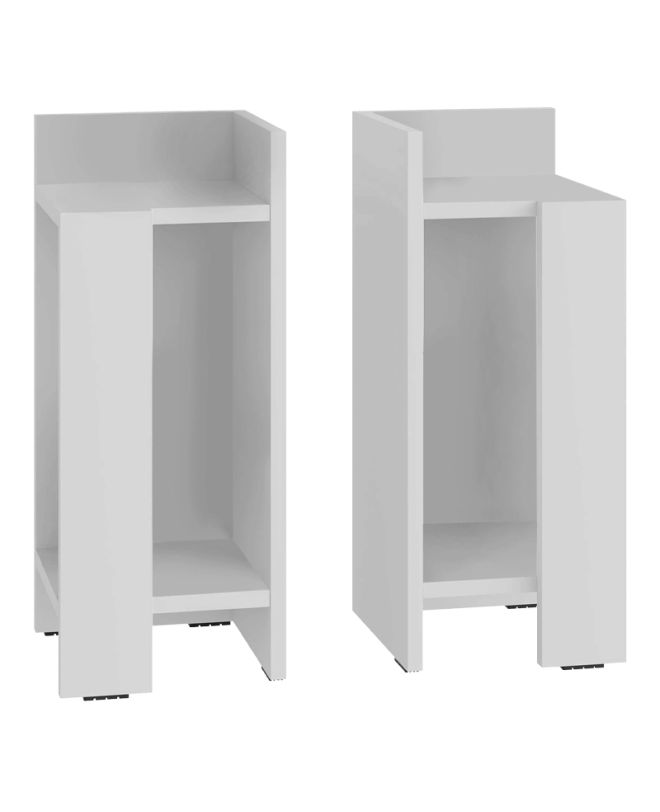 Κομοδίνο Elos Megapap σετ 2 τεμαχίων χρώμα λευκό 25x27x60εκ.
