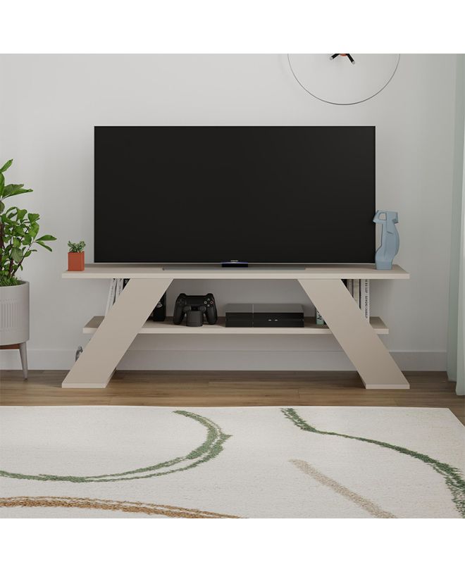 Έπιπλο τηλεόρασης Farfalla Megapap χρώμα sandstone 120x33,5x40εκ.