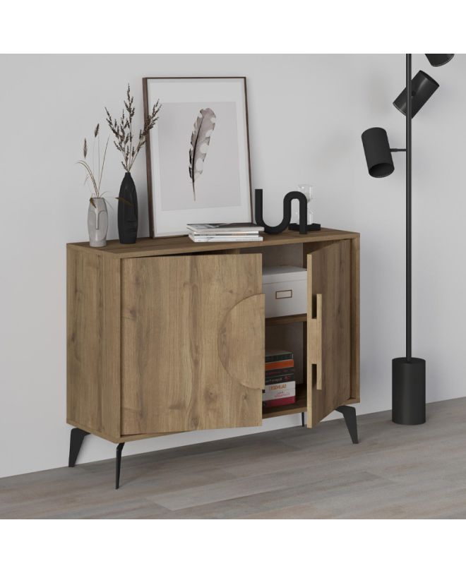 Μπουφές Gora Megapap χρώμα ανοιχτό καρυδί 110x35,6x82εκ.