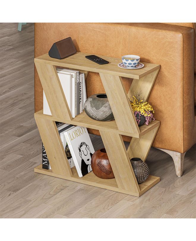 Τραπεζάκι βοηθητικό Lazena Megapap χρώμα sapphire oak 60x22x57εκ.