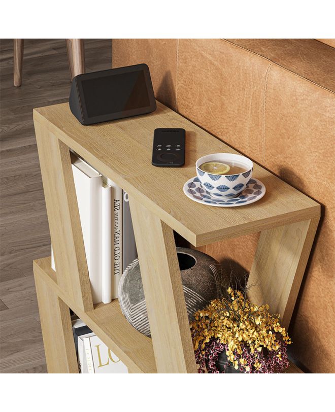 Τραπεζάκι βοηθητικό Lazena Megapap χρώμα sapphire oak 60x22x57εκ.