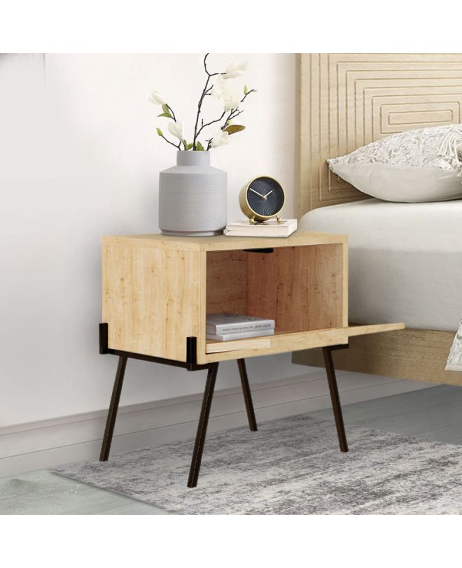Κομοδίνο Naive Megapap χρώμα sapphire oak 48x34x51εκ.