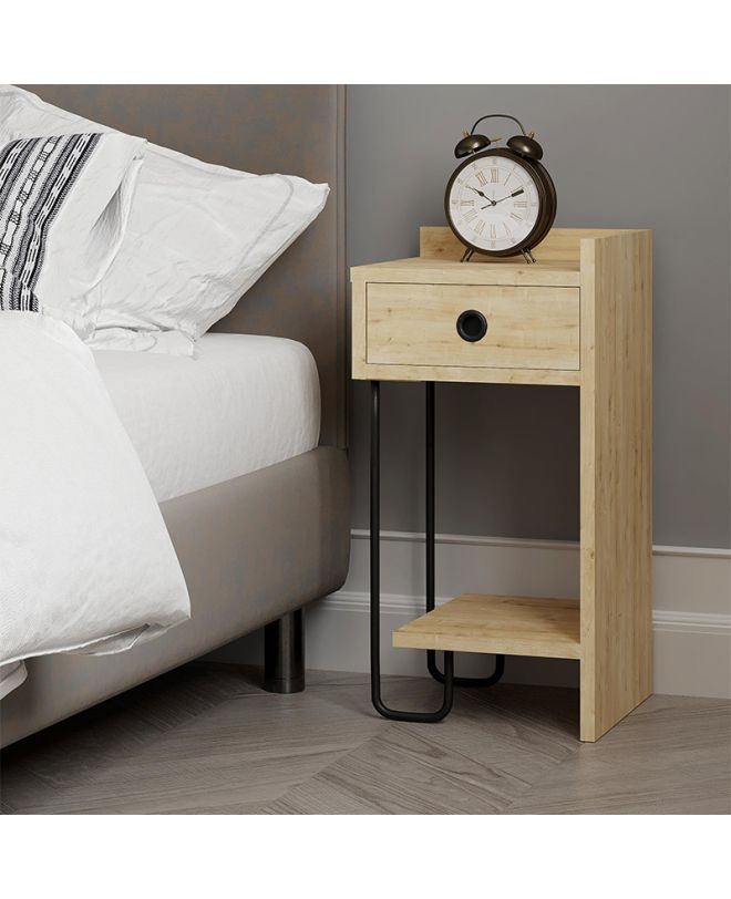 Κομοδίνο Sirius Megapap δεξί χρώμα sapphire oak 32x30x61εκ.