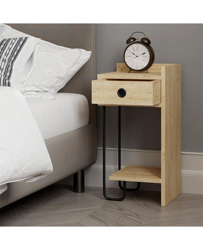 Κομοδίνο Sirius Megapap δεξί χρώμα sapphire oak 32x30x61εκ.