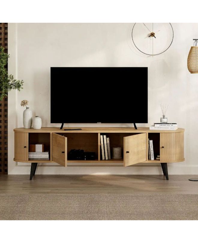 Έπιπλο τηλεόρασης Gentle Megapap χρώμα sapphire oak 180x40x52εκ.
