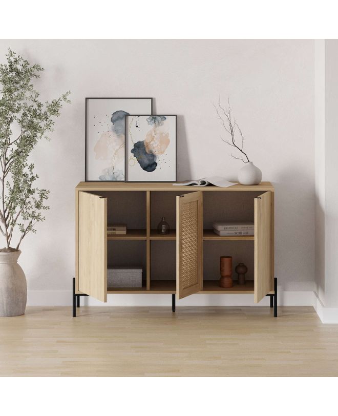 Μπουφές Naive Megapap χρώμα sapphire oak 126x40x80εκ.