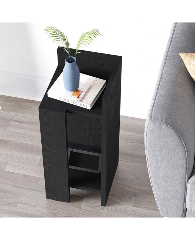 Κομοδίνο Elos Megapap δεξί χρώμα black wood 25x27x60εκ.