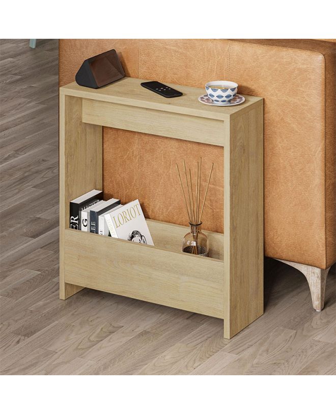 Τραπεζάκι βοηθητικό Simpi Megapap χρώμα sapphire oak 55x20x60εκ.