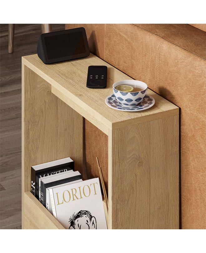 Τραπεζάκι βοηθητικό Simpi Megapap χρώμα sapphire oak 55x20x60εκ.