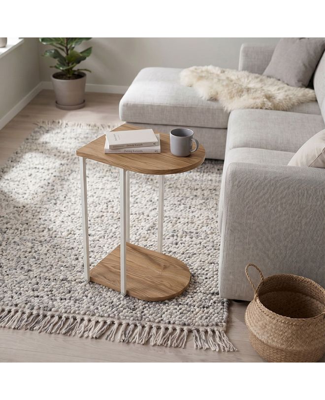 Τραπεζάκι βοηθητικό Roya Megapap χρώμα καρυδί Ud 41,5x32x56εκ.
