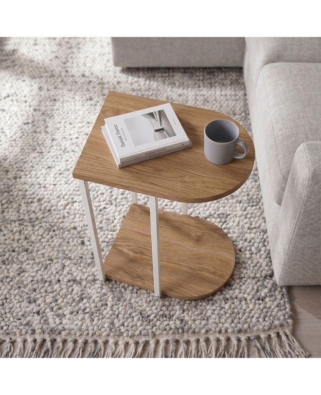 Τραπεζάκι βοηθητικό Roya Megapap χρώμα καρυδί Ud 41,5x32x56εκ.