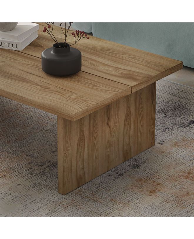 Τραπεζάκι σαλονιού Loana Megapap χρώμα καρυδί Ud 120x70x40εκ.